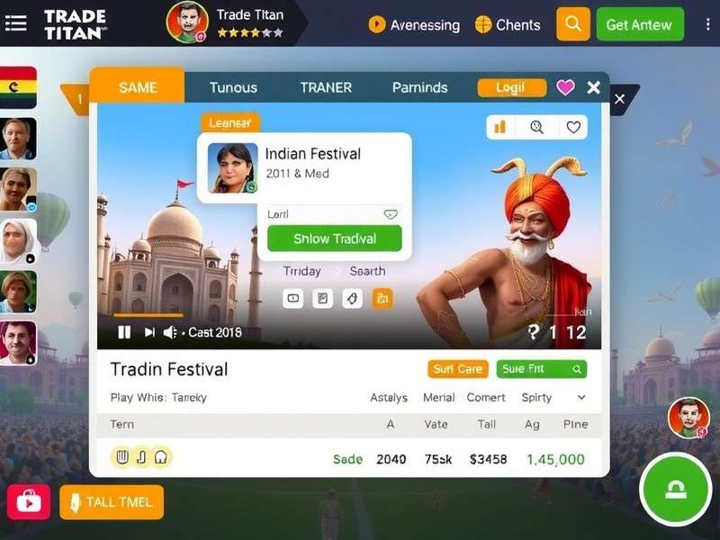 Trade Titan gameplay screenshot showing virtual trading interface